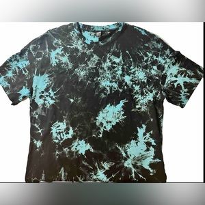 SHEIN Blue And‎ Black Tie Dye T-shirt XL